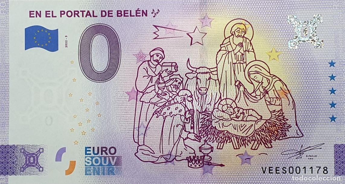 Billetes extranjeros: BILLETE 0 Euro Souvenir Espa&ntilde;a: VEES 2022-3 EN EL PORTAL DE BELEN