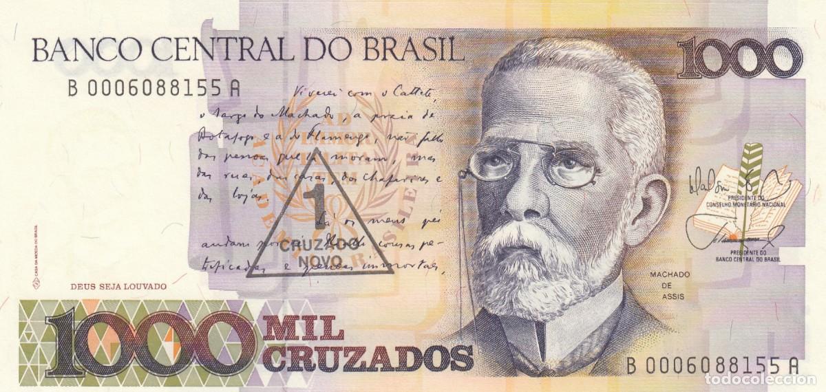 Internationale Banknoten: BANCO CENTRAL DO BRASIL - Billete 1000 Cruzados - Serie B 0006088155 A-
