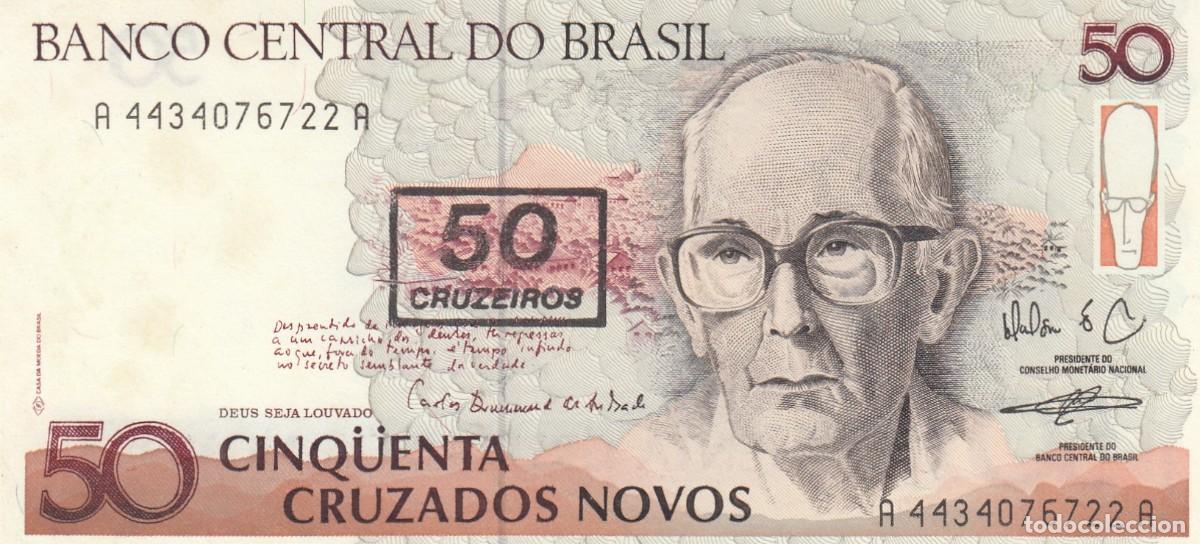 Banconote internazionali: BANCO CENTRAL DO BRASIL - Billete 50 Cruzados Novos - Serie A 4434076722 A-