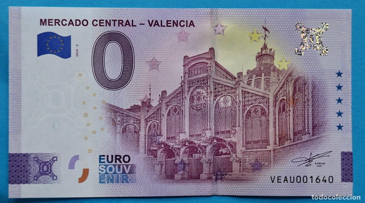 Notas Internacionais: BILLETE 0 Euro Souvenir Espa&ntilde;a: VEAU 2025-3 MERCADO CENTRAL VALENCIA