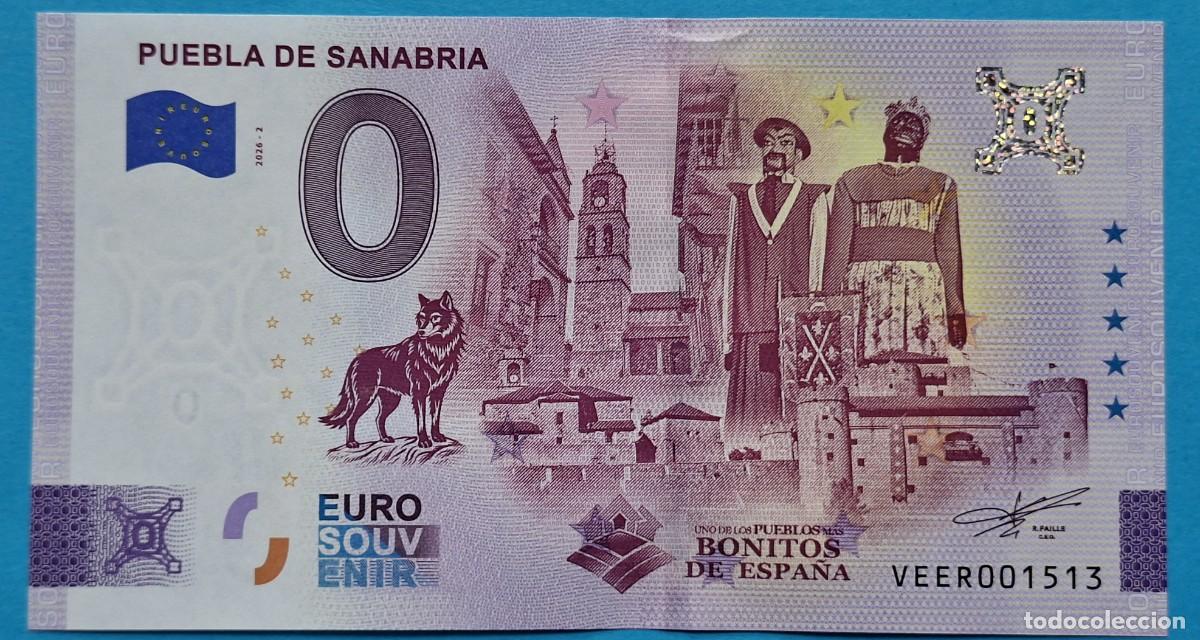 Notas Internacionais: BILLETE 0 Euro Souvenir Espa&ntilde;a: VEER 2026-2 PUEBLA DE SANABRIA