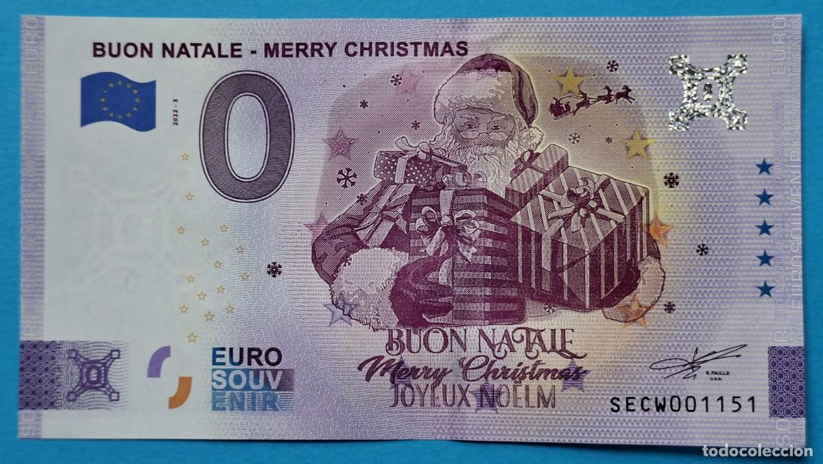 Notas Internacionais: BILLETE 0 Euro Souvenir Italia: SECW 2022-3 BUON NATALE - MERRY CHRISTMAS