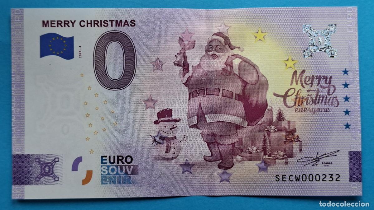 Notas Internacionais: BILLETE 0 Euro Souvenir Italia: SECW 2023-4 MERRY CHRISTMAS
