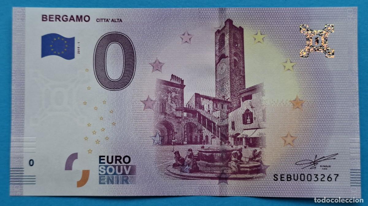 Notas Internacionais: BILLETE 0 Euro Souvenir Italia: SEBU 2019-1 BERGAMO - Cita' Alta