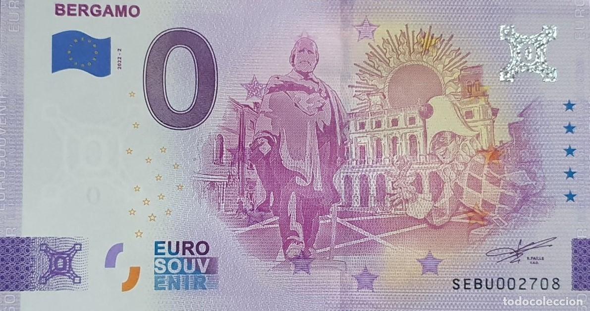 Notas Internacionais: BILLETE 0 Euro Souvenir Italia: SEBU 2022-2 BERGAMO