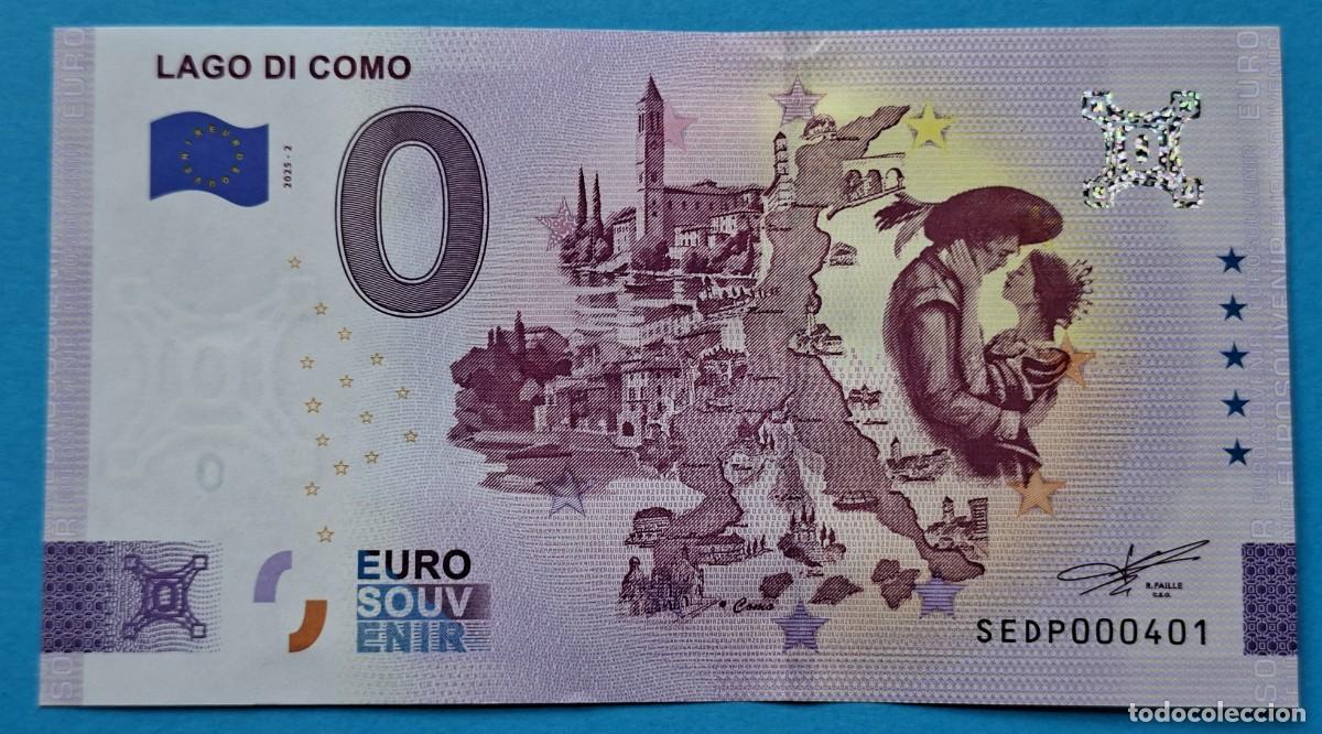 Notas Internacionais: BILLETE 0 Euro Souvenir Italia: SEDP 2025-2 LAGO DI COMO