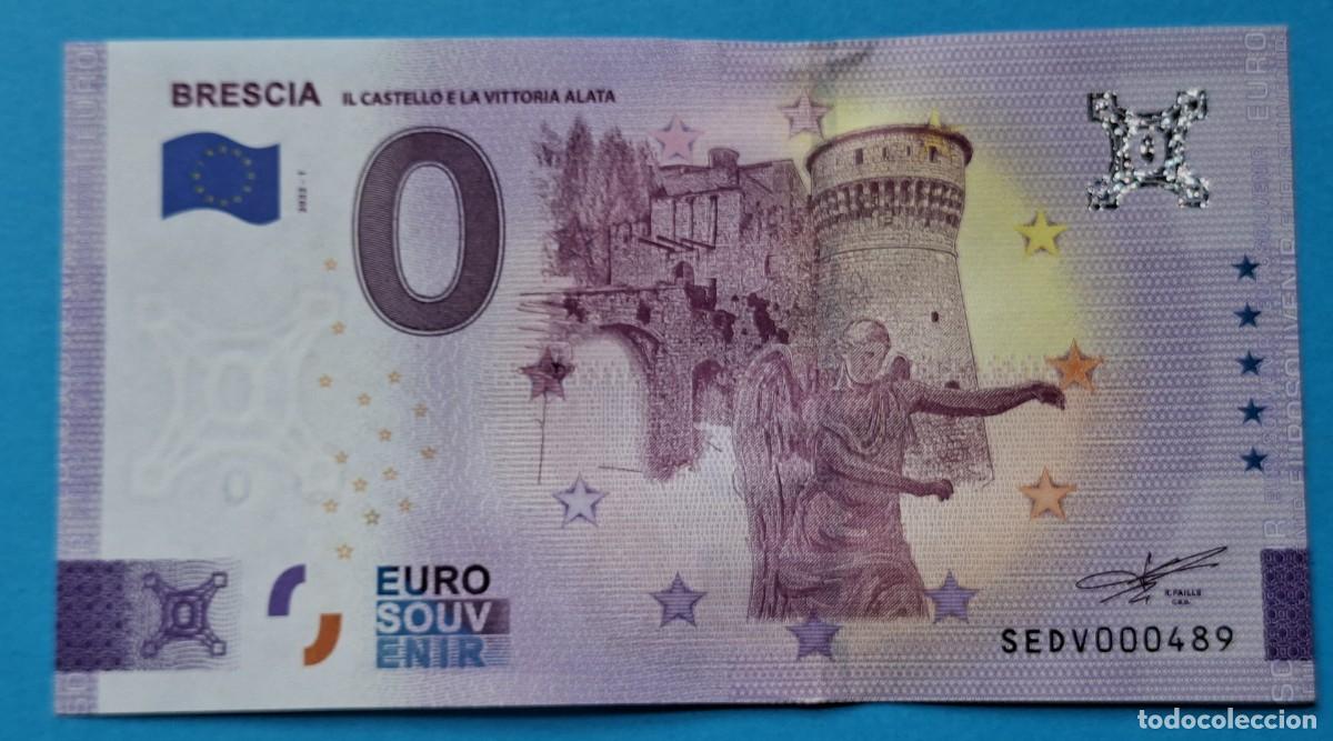 Notas Internacionais: BILLETE 0 Euro Souvenir Italia: SEDV 2022-1 BREACIA - IL CASTELLO Y LA VITTORIA ALATA