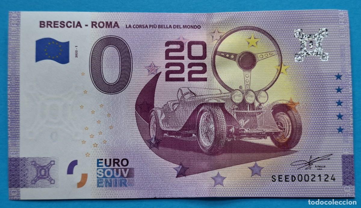 Notas Internacionais: BILLETE 0 Euro Souvenir Italia: SEED 2022-1 BRESCIA - ROMA - LA CORSA PI&Ugrave; BELLA DEL MONDO