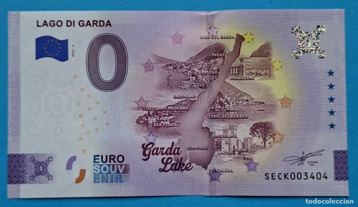 Notas Internacionais: BILLETE 0 Euro Souvenir Italia: SECK 2025-3 LAGO DI GARDA