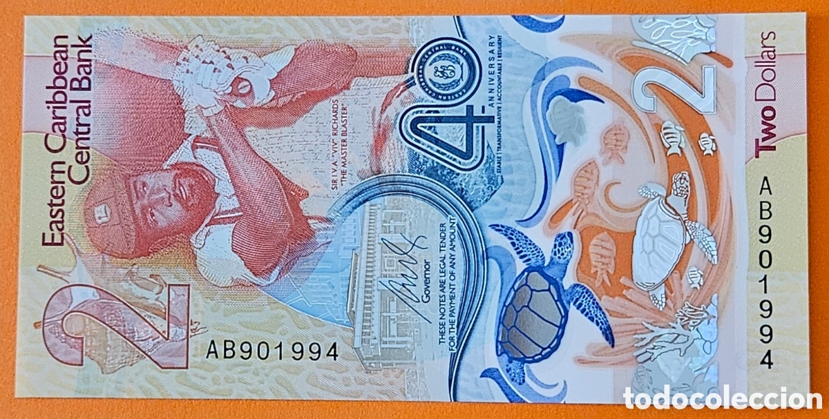Billetes extranjeros: CARIBE DEL ESTE, 40 ANIVERSARIO. SC.