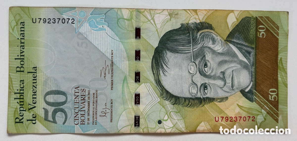 Billetes extranjeros: Billete VENEZUELA 50 Bolivares 2012