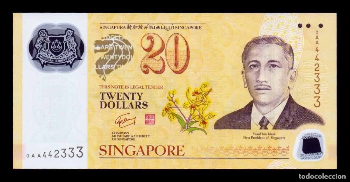 Billetes extranjeros: Singapur 20 D&oacute;lares Conmemorativo 2007 Pick 53a Pol&iacute;mero Sc Unc
