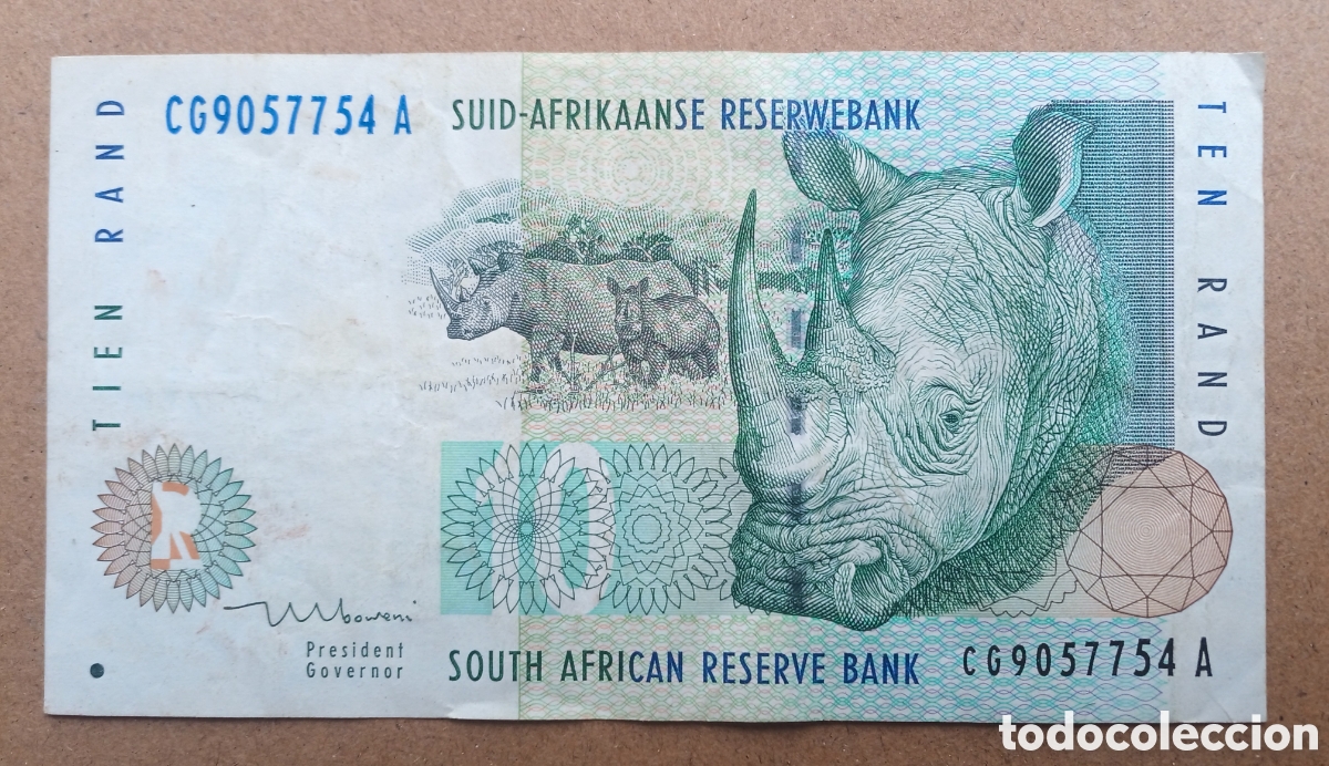 Billetes extranjeros: Sud&aacute;frica - 10 Rand - Circulado