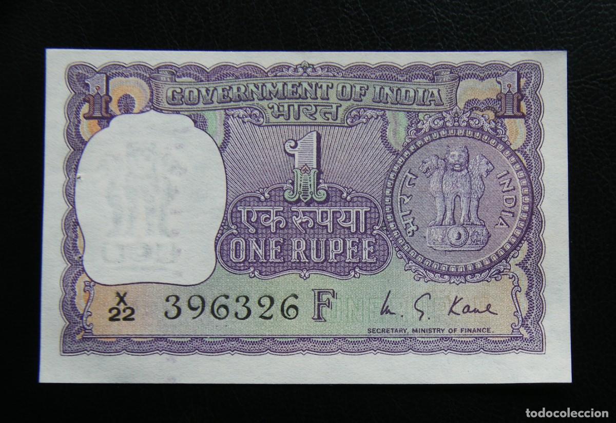 International Banknotes: INDIA BILLETE DE 1 RUPIA 1966-80 SC-