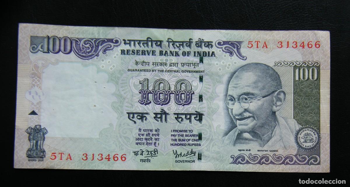 Billetes extranjeros: INDIA BILLETE DE 100 RUPIAS 2008 CIRCULADO