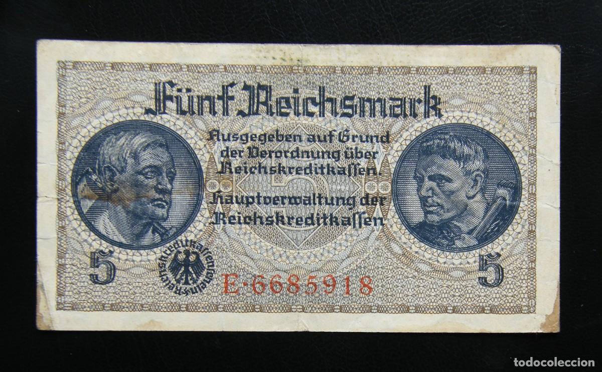 Billets internationaux: ALEMANIA BILLETE DE 5 R.MARK... CIRCULADO