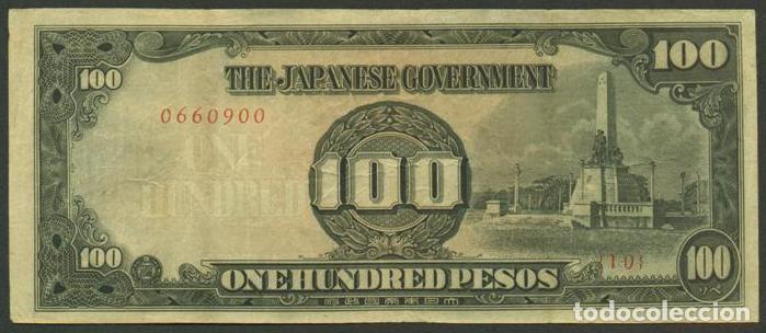 Billetes extranjeros: FILIPINAS. Ocupacion japonesa II G.M. 100 pesos (1942-44). Pick 112.