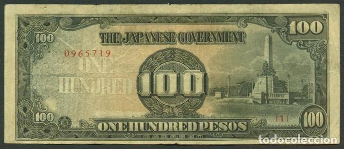 Billetes extranjeros: FILIPINAS. Ocupacion japonesa II G.M. 100 pesos (1942-44). Pick 112.