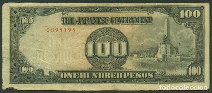 Billetes extranjeros: FILIPINAS. Ocupacion japonesa II G.M. 100 pesos (1942-44). Pick 112.