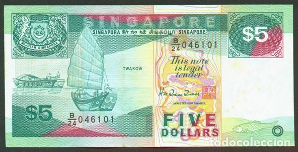 Billetes extranjeros: SINGAPUR (SINGAPORE). 5 $ (1997). Pick 35.