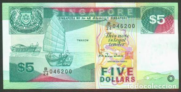 Billetes extranjeros: SINGAPUR (SINGAPORE). 5 $ (1997). Pick 35.