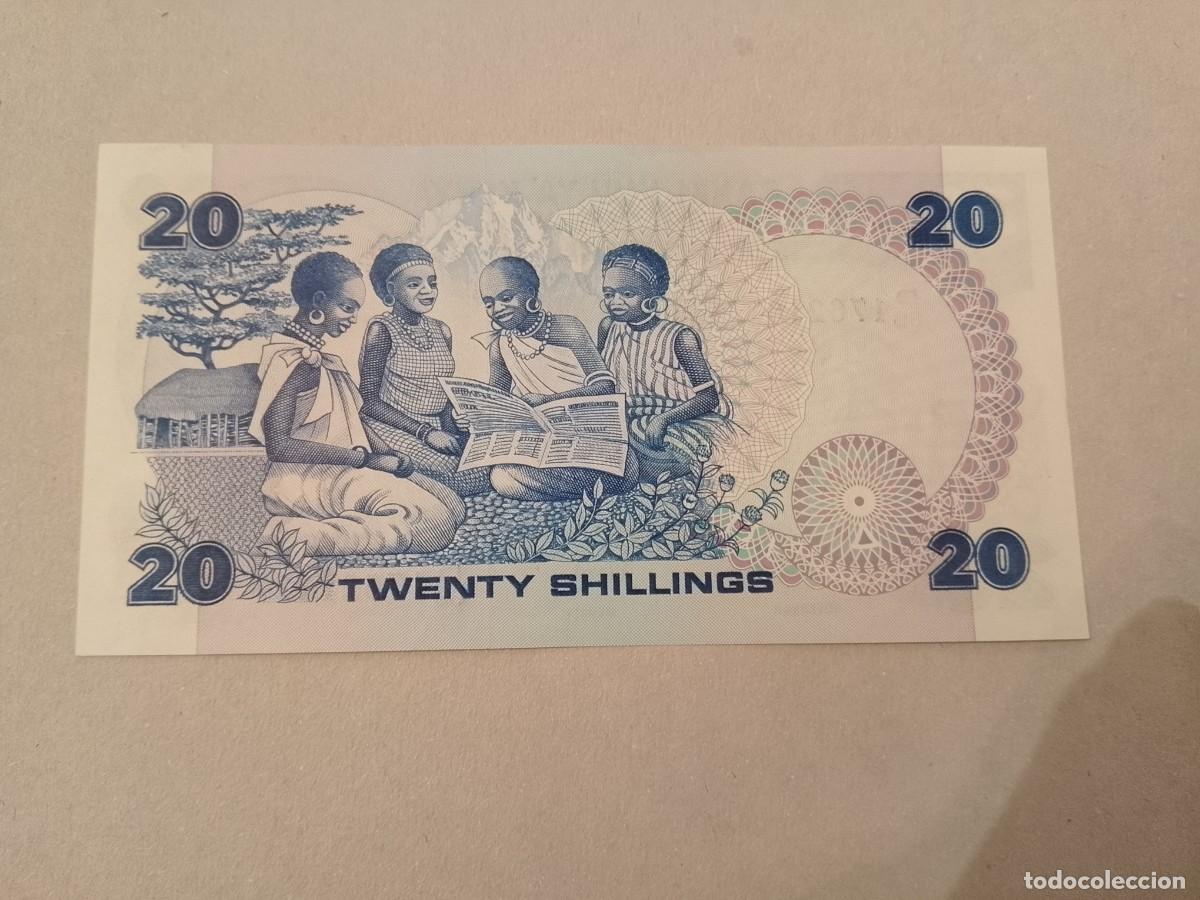 Billetes extranjeros: Billete Kenia, 20 Shillings, a&ntilde;o 1982, UNC