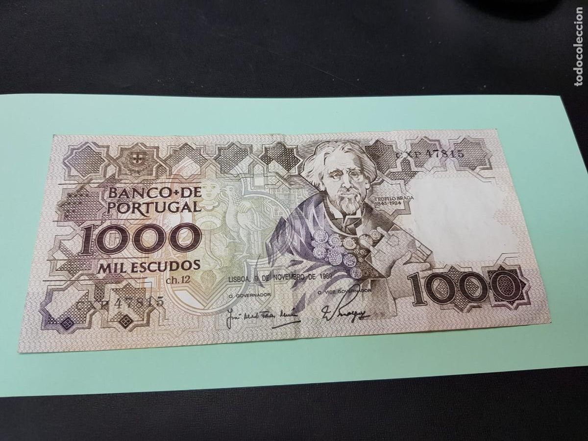 Billetes extranjeros: PORTUGAL- 1000 ESCUDOS-1989