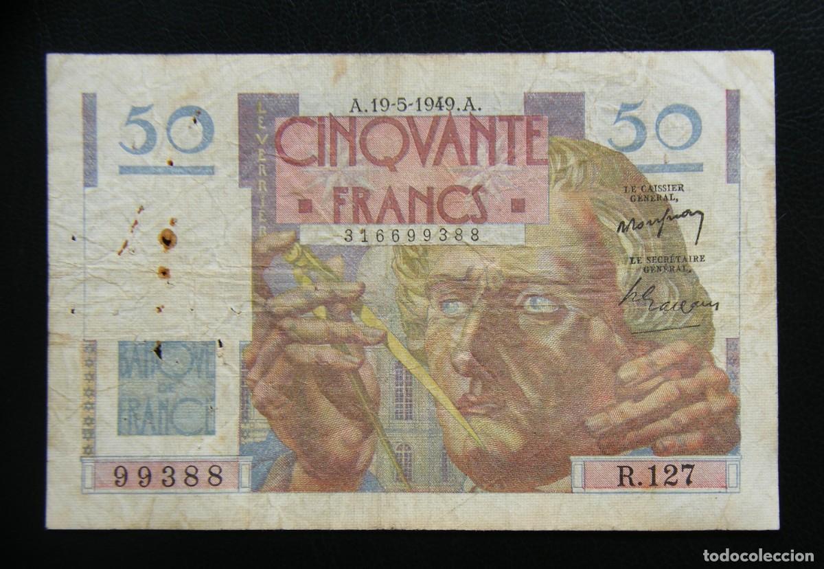 Billetes extranjeros: FRANCIA BILLETE DE 50 FRANCOS 1949 CIRCULADO