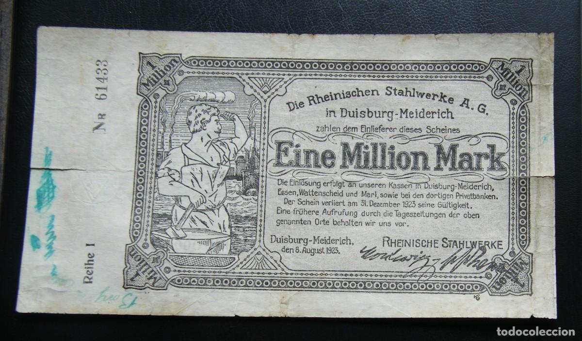 Billets internationaux: ALEMANIA BILLETE DE 1.000.000 MARCOS 1923 CIRCULADO