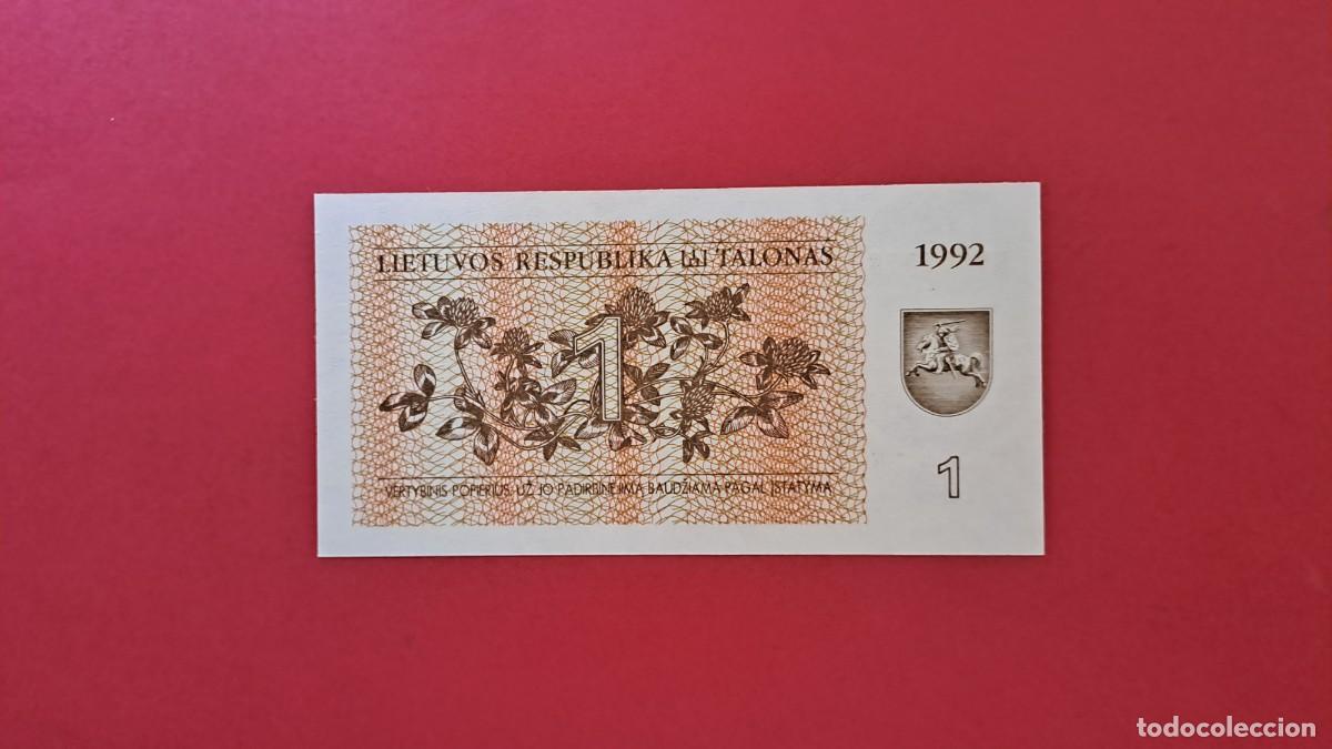 Billets internationaux: LITUANIA - 1.992 - 1 TALONA - SIN CIRCULAR