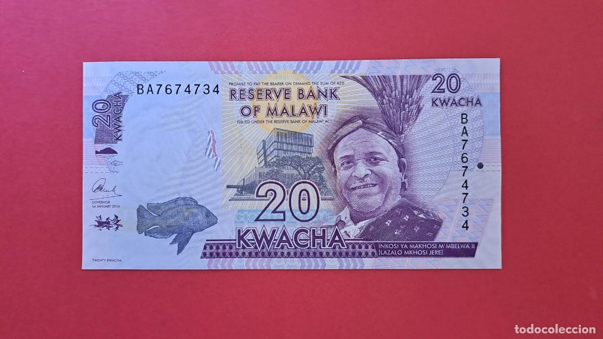 Billetes extranjeros: MALAWI - 2.016 - 20 KWACHA - SIN CIRCULAR - Foto 1