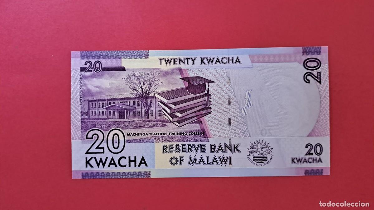 Billetes extranjeros: MALAWI - 2.016 - 20 KWACHA - SIN CIRCULAR - Foto 2