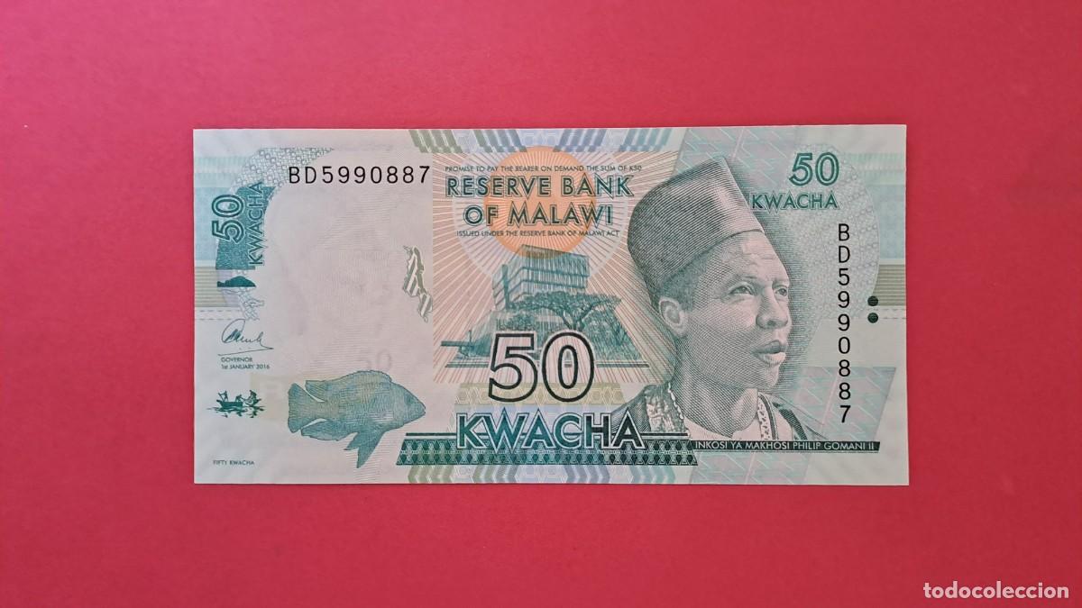 Billetes extranjeros: MALAWI - 2.016 - 50 KWACHA - SIN CIRCULAR