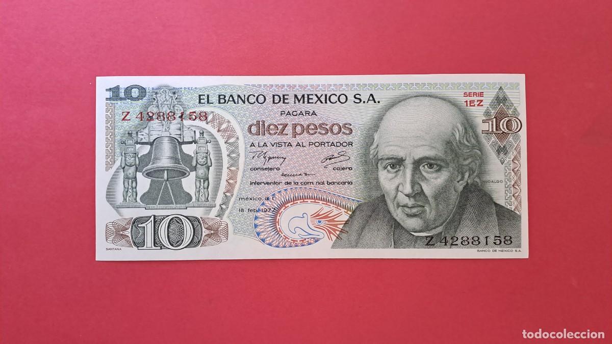 Billets internationaux: M&Eacute;XICO - 1.977 - 10 PESOS - SIN CIRCULAR