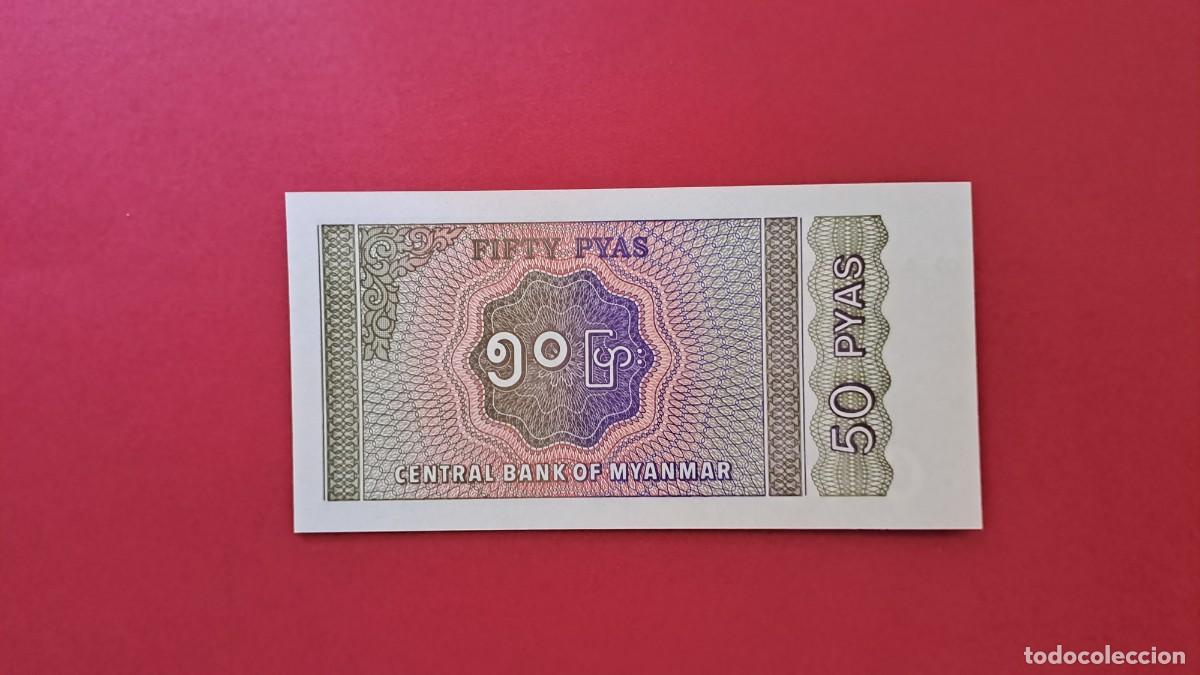 Billetes extranjeros: MYANMAR - 50 PYAS - SIN CIRCULAR - Foto 2