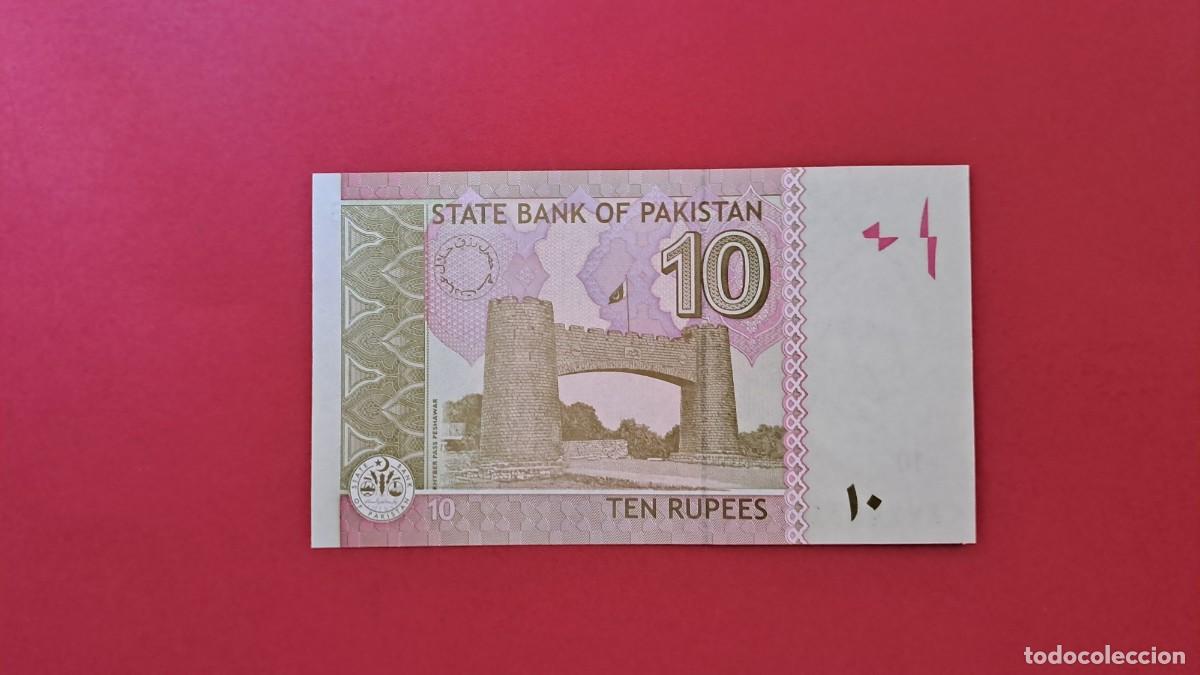 Billetes extranjeros: PAKIST&Aacute;N - 2.018 - 10 RUPIA - SIN CIRCULAR - Foto 2