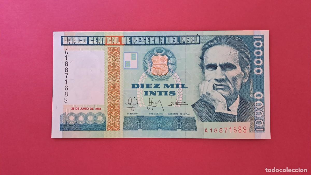 Billetes extranjeros: PER&Uacute; - 1.988 - 10.000 INTIS - SIN CIRCULAR