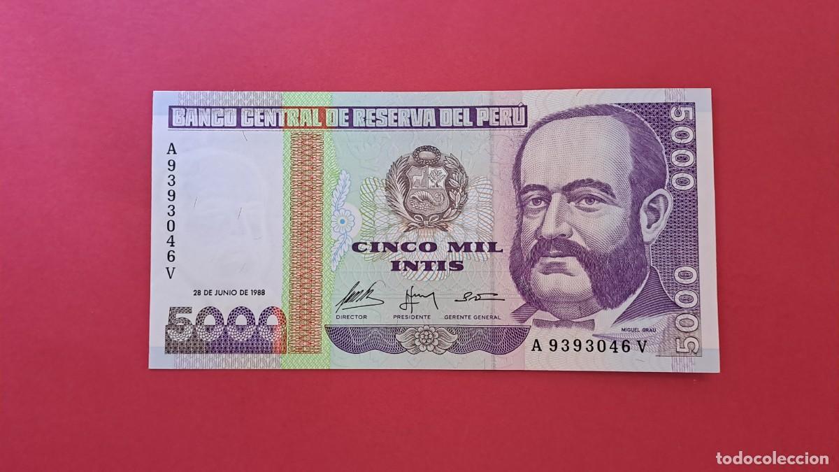 Billets internationaux: PER&Uacute; - 1.988 - 5.000 INTIS - SIN CIRCULAR