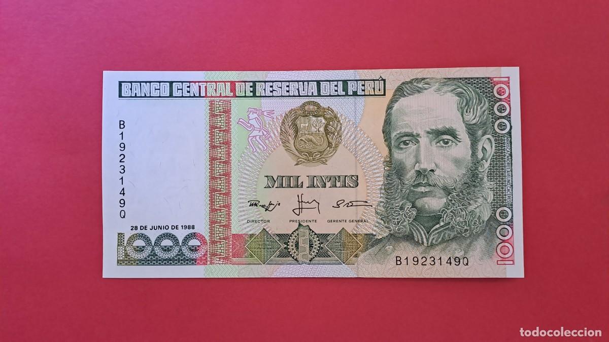 Billetes extranjeros: PER&Uacute; - 1.988 - 1.000 INTIS - SIN CIRCULAR