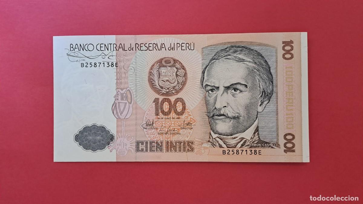 Billetes extranjeros: PER&Uacute; - 1.987 - 100 INTIS - SIN CIRCULAR