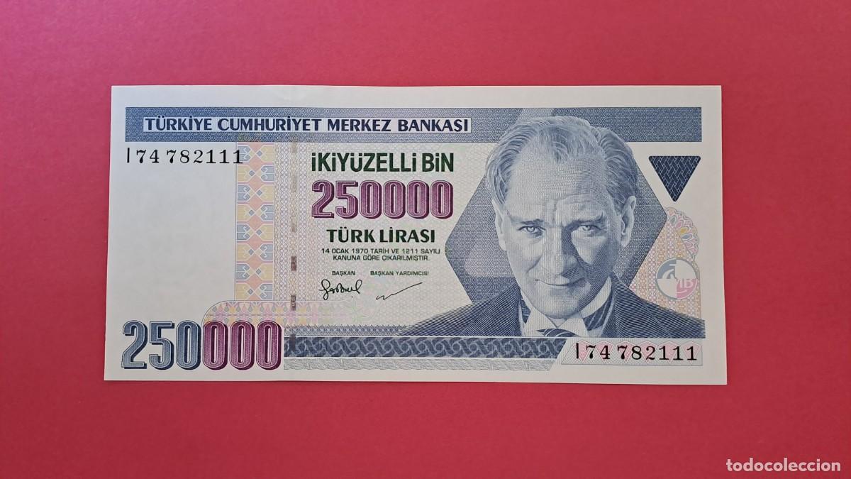 Internationale Banknoten: TURQU&Iacute;A - 1.970 - 250.000 LIRAS - SIN CIRCULAR