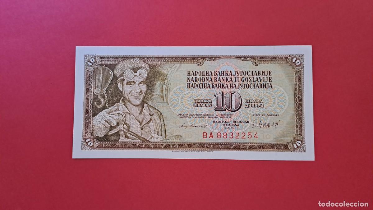 Billetes extranjeros: YUGOSLAVIA - 1.981 - 10 DINAR - SIN CIRCULAR