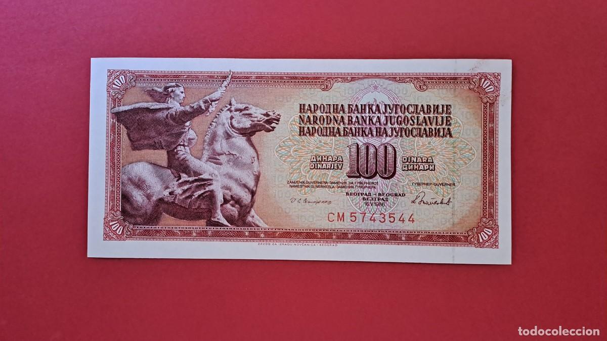 Notas Internacionais: YUGOSLAVIA - 1.986 - 100 DINAR - SIN CIRCULAR