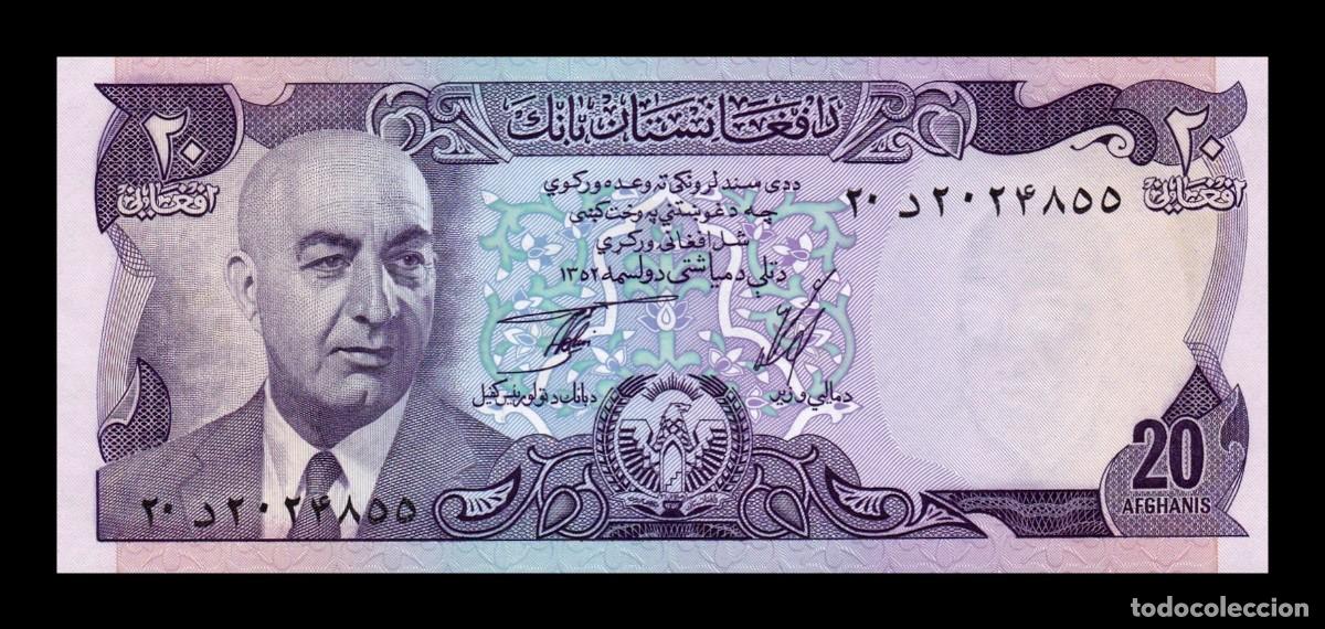 Billetes extranjeros: Afganist&aacute;n 20 Afghanis Muhammad Daud 1973 Pick 48a Sc Unc