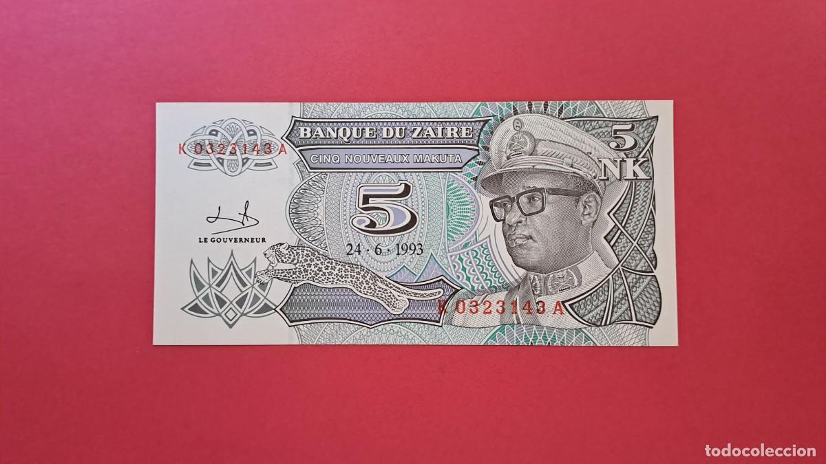 Billetes extranjeros: ZAIRE - 1.993 - 5 MAKUTA - SIN CIRCULAR