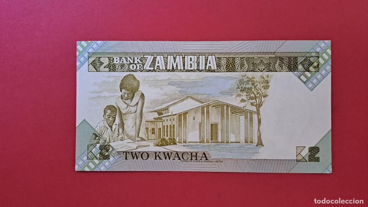 Billetes extranjeros: ZAMBIA - 2 KWACHA - SIN CIRCULAR - Foto 2