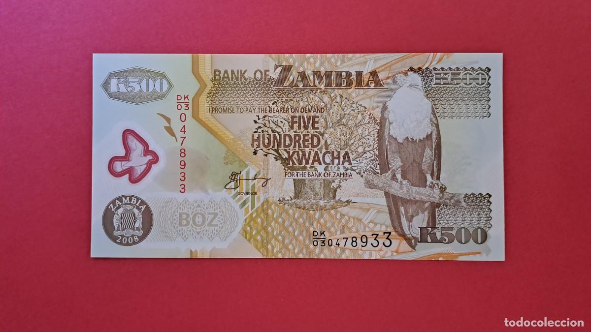 Billetes extranjeros: ZAMBIA - 2.008 - 500 KWACHA - SIN CIRCULAR