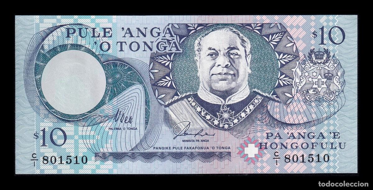 Billetes extranjeros: Tonga 10 Pa'Anga Jorge Tupou V 1995 Pick 34a Sc Unc