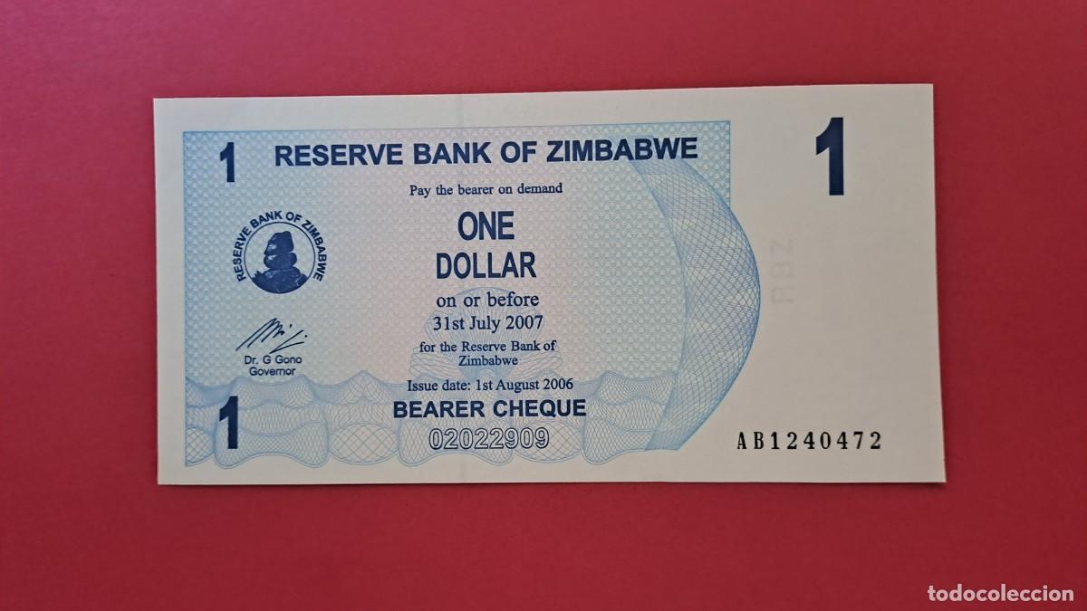 Billets internationaux: ZIMBABUE - 2.007 - 1 D&Oacute;LARES - SIN CIRCULAR