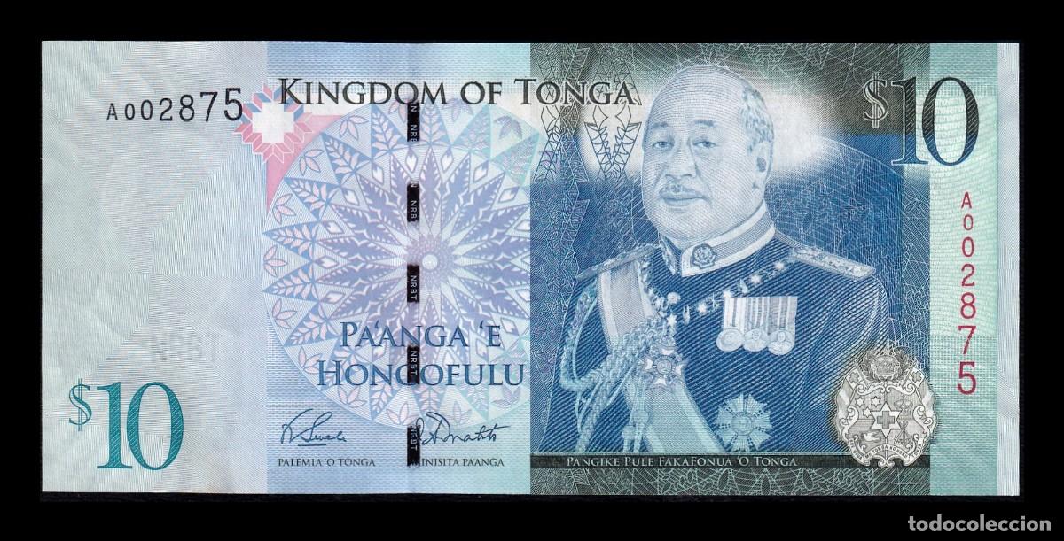 Billetes extranjeros: Tonga 10 Pa`anga Jorge Tupou V 2009 Pick 40a Sc Unc